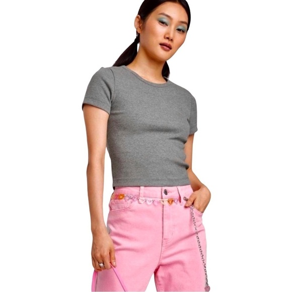 WILD FABLE • Heather Gray Fitted Top - Picture 3 of 5